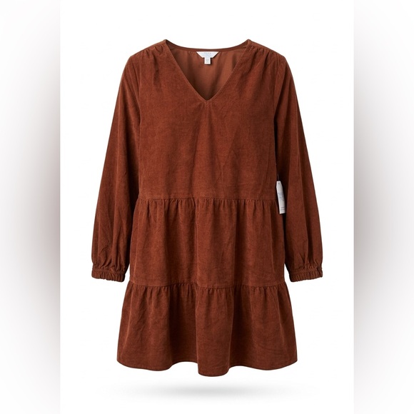 Time and Tru Dresses & Skirts - TIME AND TRUE Corduroy Longsleeve Dress XXL (20) NWT